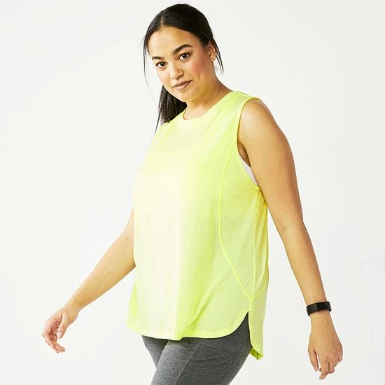 Plus Size Tek Gear® Easy High-Low Tank 1 Plus Size Tek Gear® Easy High-Low Tank