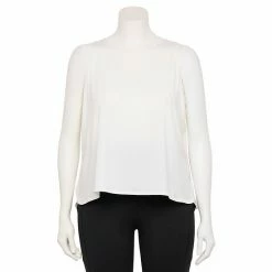 Plus Size Tek Gear® Crop Tank Lava Burnout