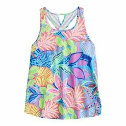 Girls 7-16 Tek Gear® Soft Tek Twist Keyhole Tank Top In Regular & Plus Wild Flamingo