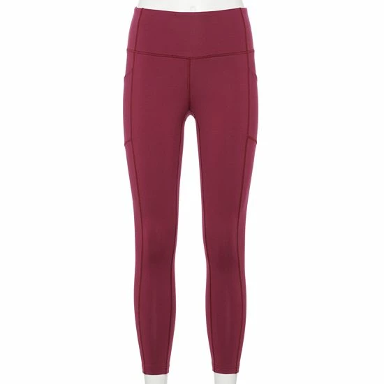 Petite Tek Gear® Shapewear High-Rise 7/8 Leggings Chilled Wine - Image 2