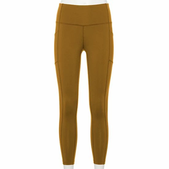 Petite Tek Gear® Shapewear High-Rise 7/8 Leggings Chilled Wine - Image 3