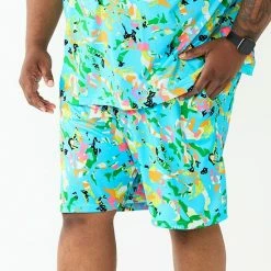 Big & Tall Tek Gear® Printed Knit Shorts Light Blue Pride