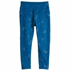 Girls 7-16 Tek Gear® Core Performance 7/8 Leggings In Regular & Plus Black Spatter