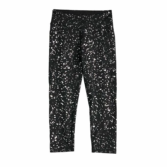 Girls 7-16 Tek Gear® Core Performance 7/8 Leggings In Regular & Plus Black Spatter - Image 3