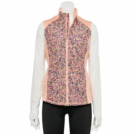 Women's Tek Gear® Mixed-Media Vest Coral Ditsy Floral - Image 5