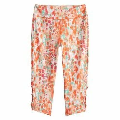 Girls 7-16 Tek Gear® Peekaboo Capri Leggings In Regular & Plus Aqua Doodles