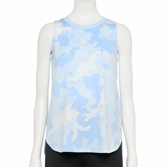 Women's Tek Gear® Easy High-Low Tank Peach Camo - Image 6