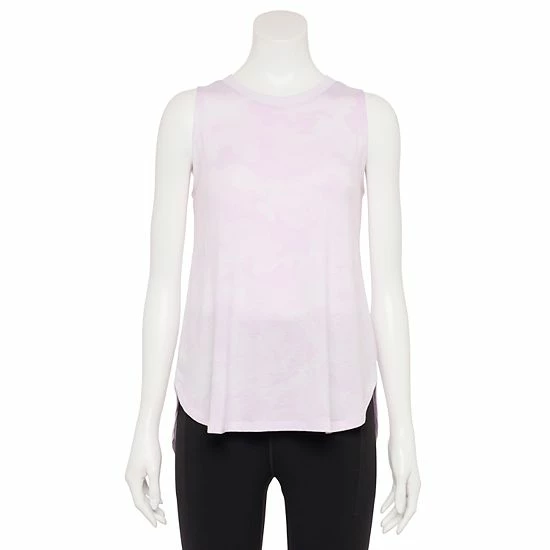 Women's Tek Gear® Easy High-Low Tank Peach Camo - Image 7