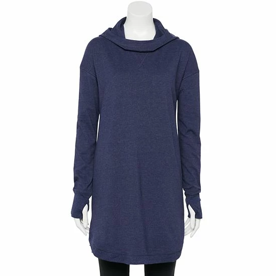 Women's Tek Gear® Essentials Hooded Cowlneck Tunic Modern White - Image 5