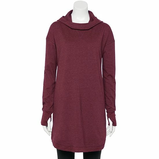 Women's Tek Gear® Essentials Hooded Cowlneck Tunic Modern White - Image 7