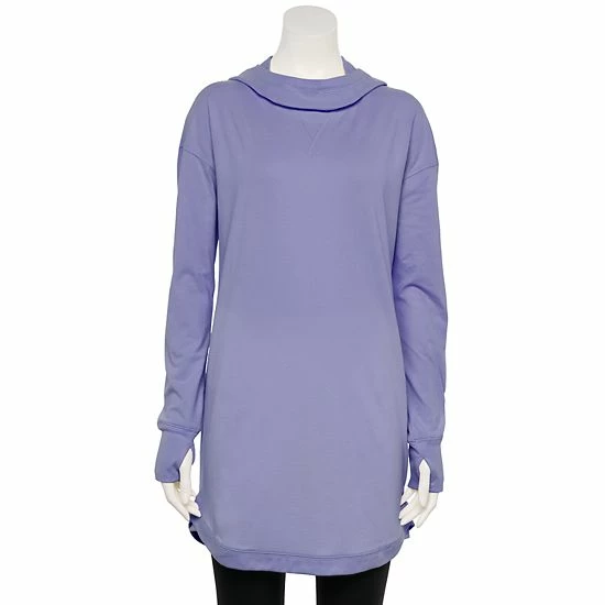 Women's Tek Gear® Essentials Hooded Cowlneck Tunic Modern White - Image 12