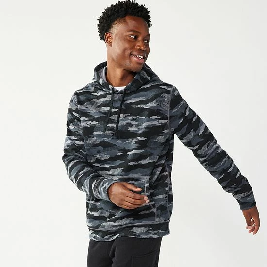 Men's Tek Gear® Camo Fleece Hoodie Green Marble - Image 8