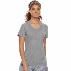 Women's Tek Gear® Essential Short Sleeve Tee Aqua Silver Heather