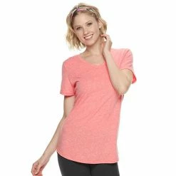 Women's Tek Gear® Essential Short Sleeve Tee Aqua Silver Heather -Tek Gear Shop unnamed file 930