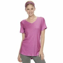 Women's Tek Gear® Essential Short Sleeve Tee Aqua Silver Heather -Tek Gear Shop unnamed file 931