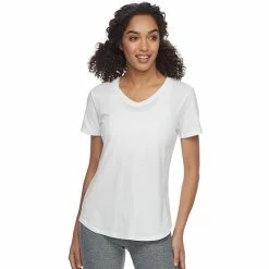 Women's Tek Gear® Essential Short Sleeve Tee Aqua Silver Heather -Tek Gear Shop unnamed file 933