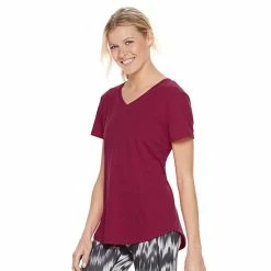 Women's Tek Gear® Essential Short Sleeve Tee Aqua Silver Heather -Tek Gear Shop unnamed file 945